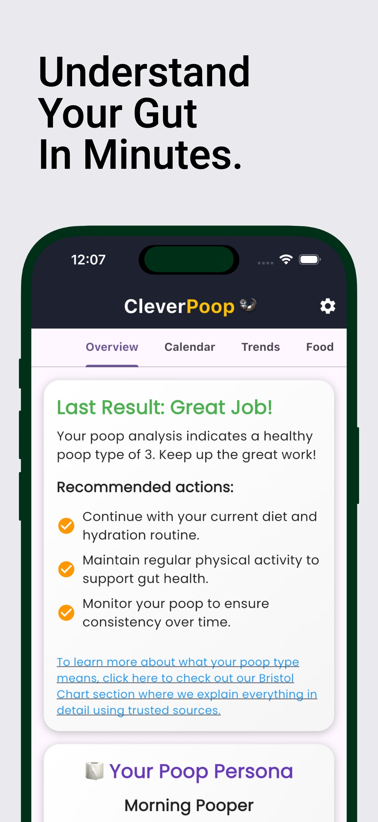 CleverPoop mobile app screens